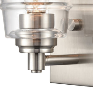 Atlas Pulsate 2-Light Vanity Light - Modern Minimalist Design for Chic Bathroom Illumination and Style Satin Nickel 4.5'' WL11418-NK