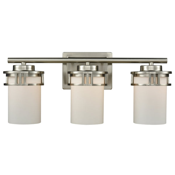 Atlas Ravendale 2-Light Vanity Light Fixture - Contemporary Design with Cylindrical Glass Shades, Ideal for Style Brushed Nickel 20'' WL11421-NK
