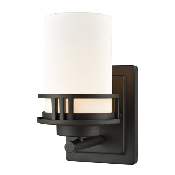 Atlas Ravendale 2-Light Vanity Light Fixture - Contemporary Design with Cylindrical Glass Shades, Ideal for Style Oil Rubbed Bronze 5'' WL11422-BZ