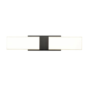 Atlas Reciprocate 2-Light Vanity Fixture - Contemporary Frosted Glass for Elegant Bathroom Illumination Matte Black WL11423-BK