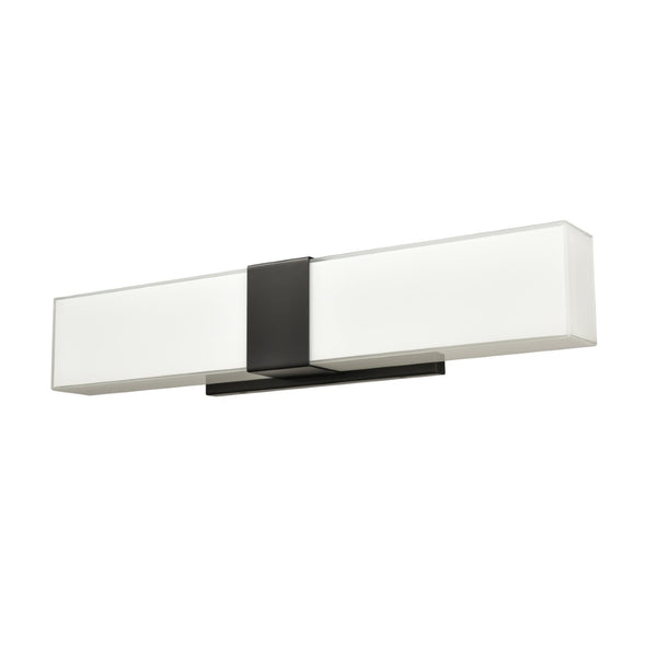 Atlas Reciprocate 2-Light Vanity Fixture - Contemporary Frosted Glass for Elegant Bathroom Illumination Matte Black WL11423-BK