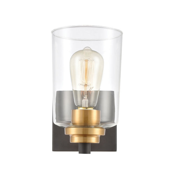 Atlas Robins 2-Light Vanity Light Fixture - Industrial-Modern Design with Clear Glass for Elegant Illumination Matte Black 4.75'' WL11430-BK