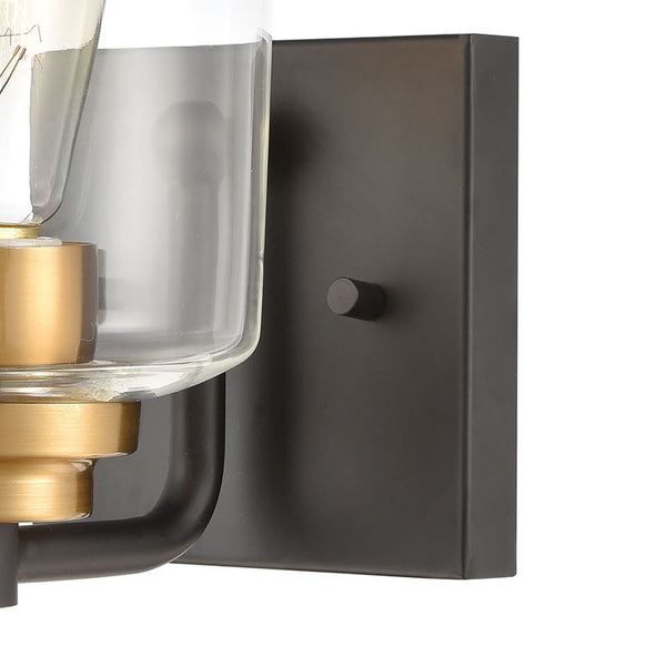 Atlas Robins 2-Light Vanity Light Fixture - Industrial-Modern Design with Clear Glass for Elegant Illumination Matte Black 4.75'' WL11430-BK