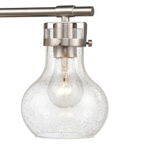 Atlas Salamanca 2-Light Vanity Light - Sculptural Design with Curved Glass Shades for Modern Spaces Satin Nickel 29'' WL11433-NK