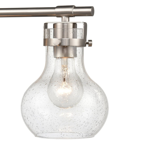 Atlas Salamanca 2-Light Vanity Light - Sculptural Design with Curved Glass Shades for Modern Spaces Satin Nickel 29'' WL11433-NK