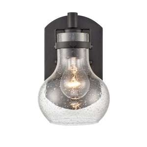 Atlas Salamanca 2-Light Vanity Light - Sculptural Design with Curved Glass Shades for Modern Spaces Matte Black 5.5'' WL11434-BK