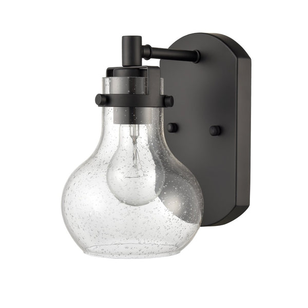 Atlas Salamanca 2-Light Vanity Light - Sculptural Design with Curved Glass Shades for Modern Spaces Matte Black 5.5'' WL11434-BK