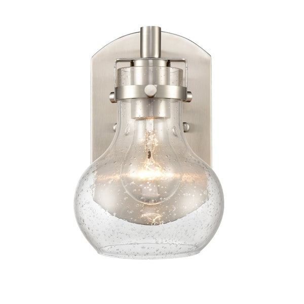 Atlas Salamanca 2-Light Vanity Light - Sculptural Design with Curved Glass Shades for Modern Spaces Satin Nickel 5.5'' WL11434-NK