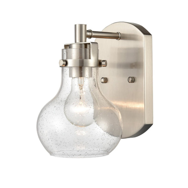 Atlas Salamanca 2-Light Vanity Light - Sculptural Design with Curved Glass Shades for Modern Spaces Satin Nickel 5.5'' WL11434-NK