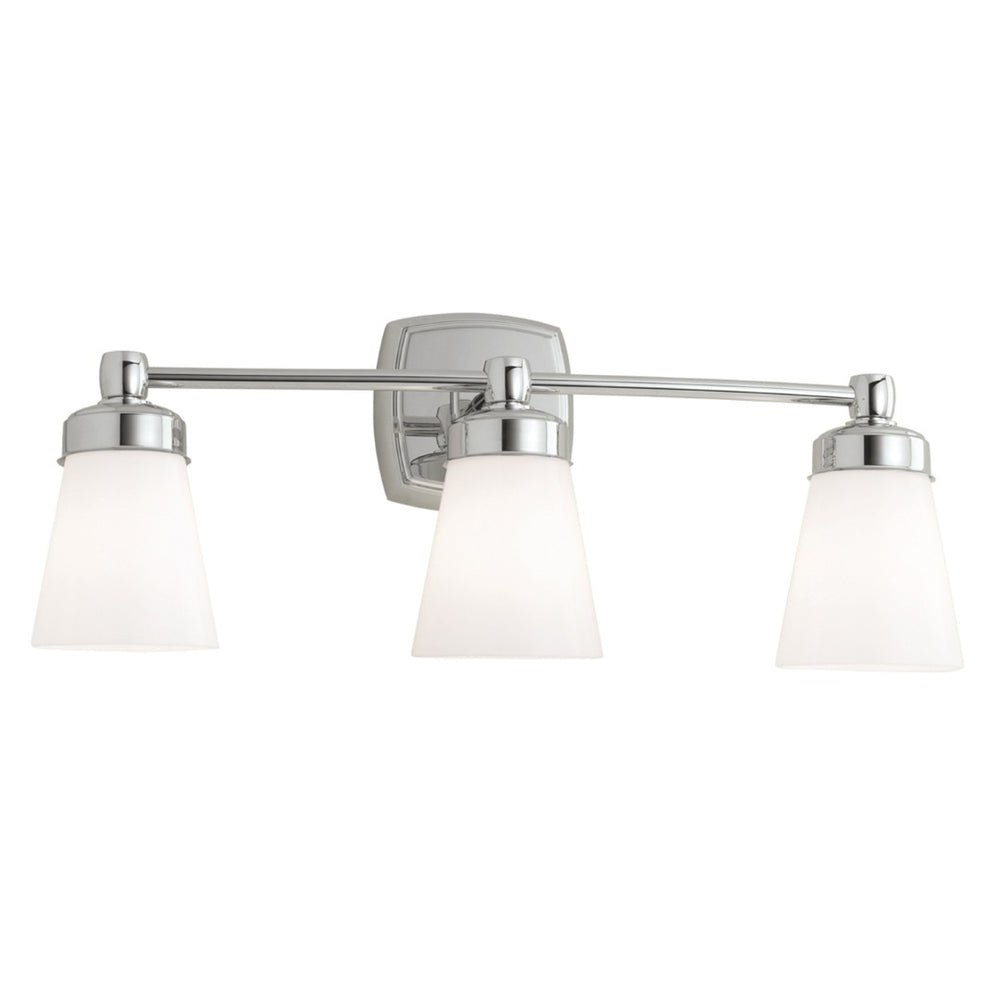 Atlas Soft Square 22.25'' Wide 3-Light Vanity Light - Chrome Finish for Elegant Bathroom Illumination WL11440-CH