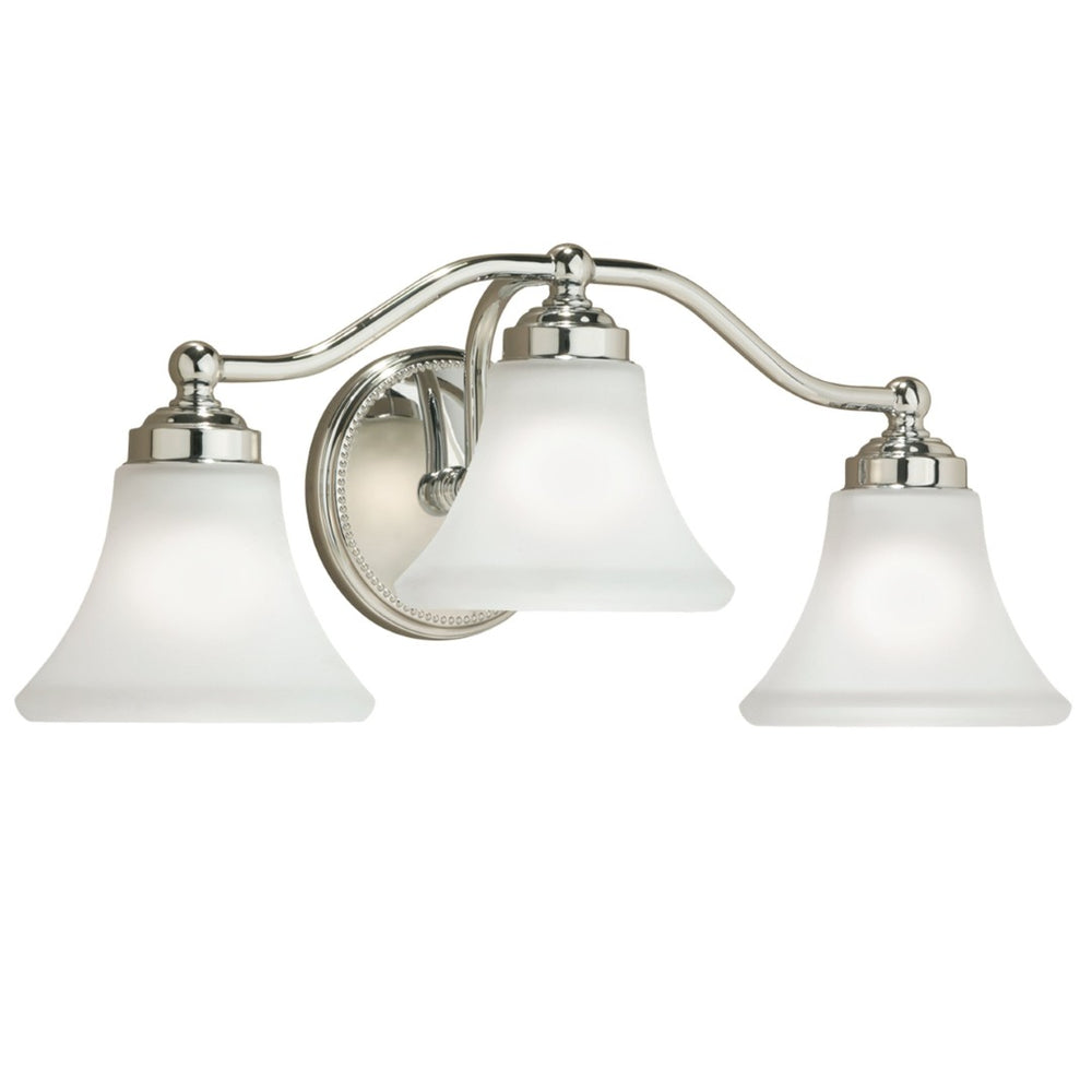 Atlas Soleil 2-Light Vanity Light Fixture - Timeless Design with Elegant Glass Shades for Modern Spaces Brushed Nickel 17.5'' WL11441-NK
