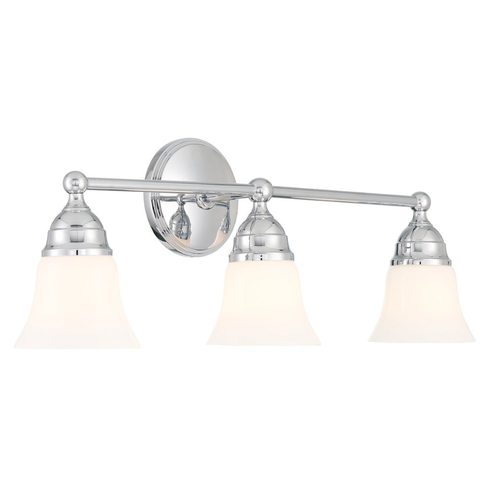 Atlas Sofia 2-Light Vanity Fixture - Elegant Bell Shades & Timeless Design for Classic Bathroom Style Chrome 24'' WL11444-CH
