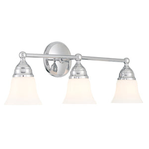 Atlas Sofia 2-Light Vanity Fixture - Elegant Bell Shades & Timeless Design for Classic Bathroom Style Chrome 24'' WL11444-CH