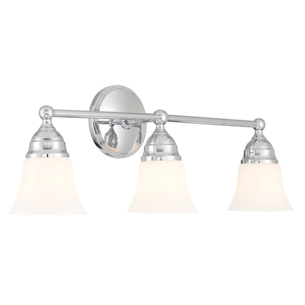Atlas Sofia 2-Light Vanity Fixture - Elegant Bell Shades & Timeless Design for Classic Bathroom Style Chrome 24'' WL11444-CH