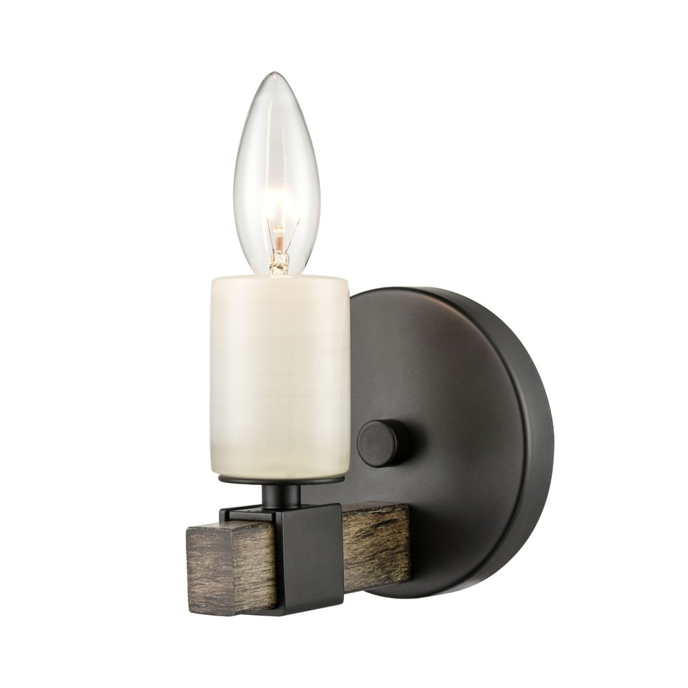 Atlas Stone Manor 2-Light Vanity Light Fixture - Transitional Design with Polished Stone Accents Matte Black 5'' WL11453-BK