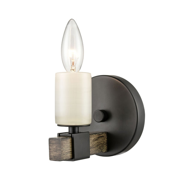 Atlas Stone Manor 2-Light Vanity Light Fixture - Transitional Design with Polished Stone Accents Matte Black 5'' WL11453-BK