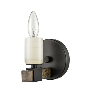 Atlas Stone Manor 2-Light Vanity Light Fixture - Transitional Design with Polished Stone Accents Matte Black 5'' WL11453-BK