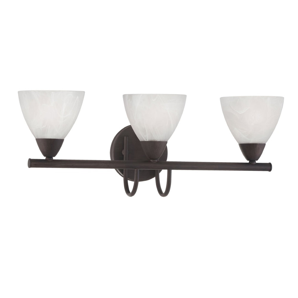 Atlas Tia 22.5" Wide 3-Light Vanity Fixture – Elegant Painted Bronze with Frosted Glass Shades for All Styles WL11456-BZ