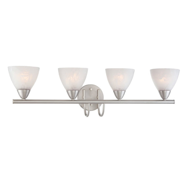 Atlas Tia 2-Light Vanity Light Fixture - Modern Transitional Design for Elegant Home Illumination Matte Nickel 30.75'' WL11457-NK