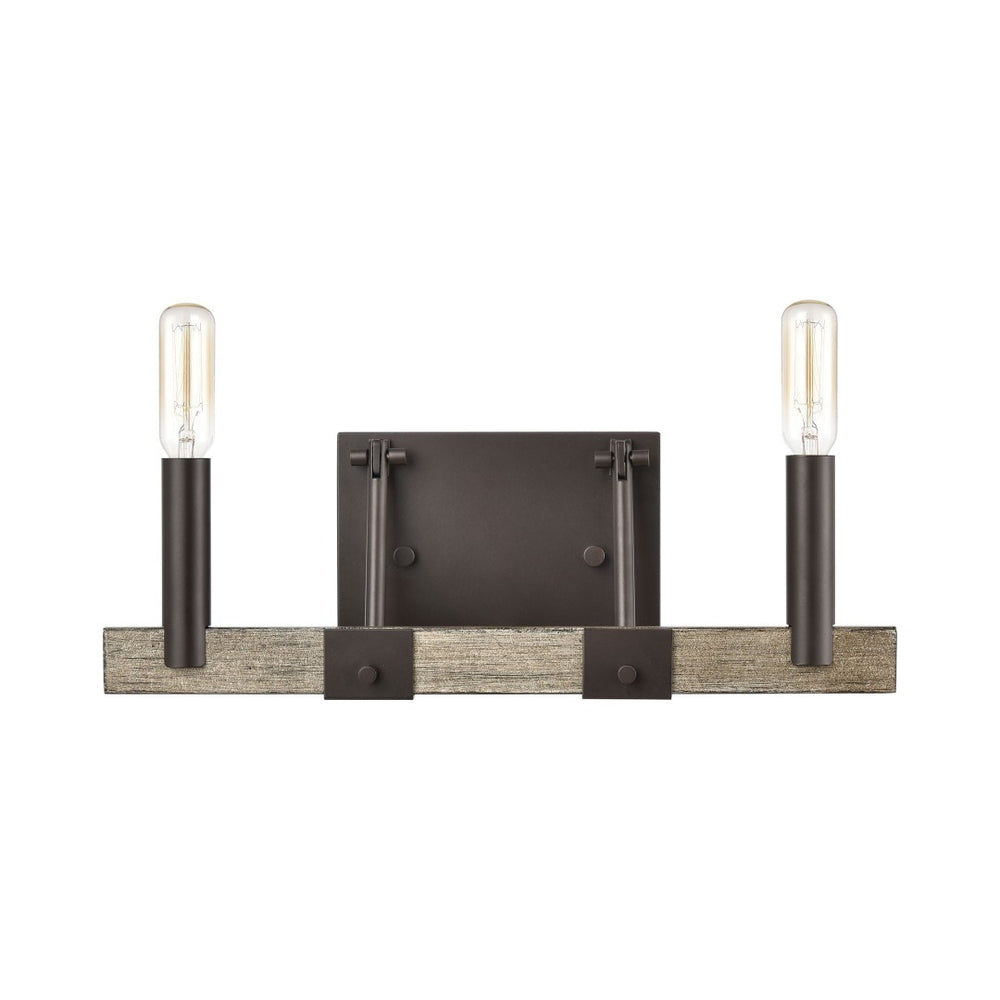 Atlas Transitions Vanity Light Fixture - Farmhouse Style with Warm Accents for Elegant Bathroom Illumination Oil Rubbed Bronze 14'' WL11458-BZ