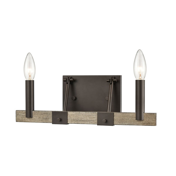 Atlas Transitions Vanity Light Fixture - Farmhouse Style with Warm Accents for Elegant Bathroom Illumination Oil Rubbed Bronze 14'' WL11458-BZ
