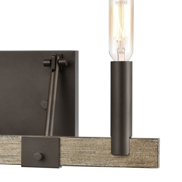 Atlas Transitions Vanity Light Fixture - Farmhouse Style with Warm Accents for Elegant Bathroom Illumination Oil Rubbed Bronze 14'' WL11458-BZ