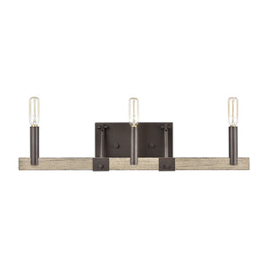 Atlas Transitions Vanity Light Fixture - Farmhouse Style with Warm Accents for Elegant Bathroom Illumination Oil Rubbed Bronze 22'' WL11459-BZ