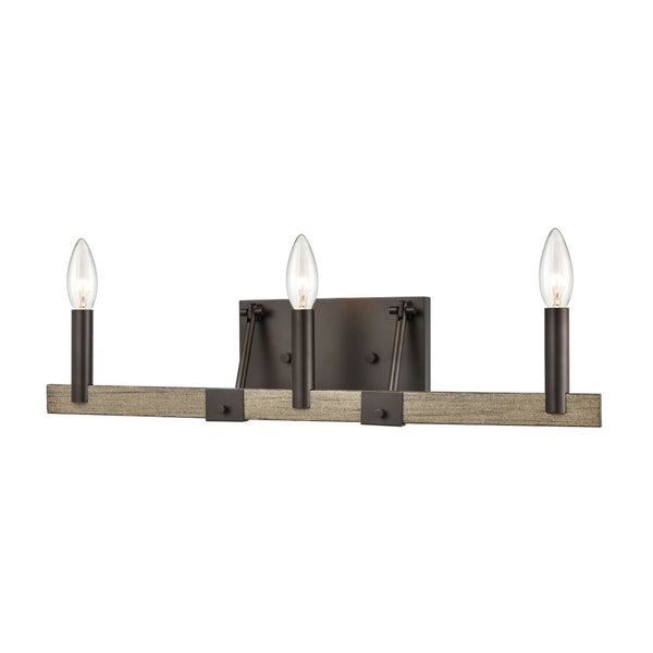 Atlas Transitions Vanity Light Fixture - Farmhouse Style with Warm Accents for Elegant Bathroom Illumination Oil Rubbed Bronze 22'' WL11459-BZ