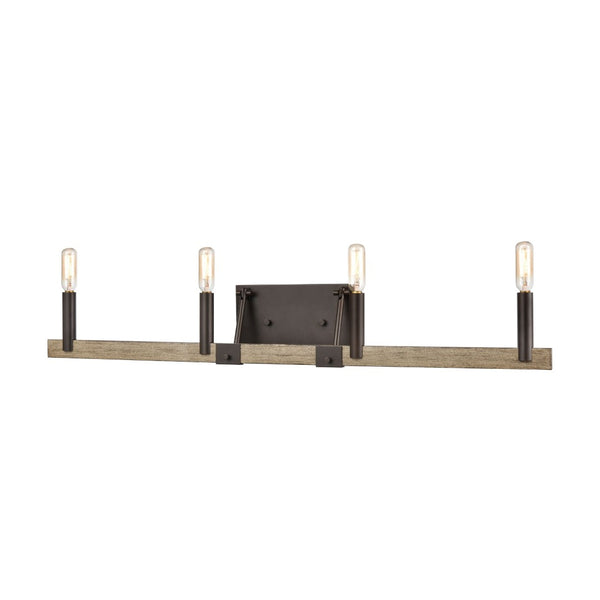 Atlas Transitions Vanity Light Fixture - Farmhouse Style with Warm Accents for Elegant Bathroom Illumination Oil Rubbed Bronze 32'' WL11460-BZ