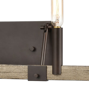 Atlas Transitions Vanity Light Fixture - Farmhouse Style with Warm Accents for Elegant Bathroom Illumination Oil Rubbed Bronze 32'' WL11460-BZ
