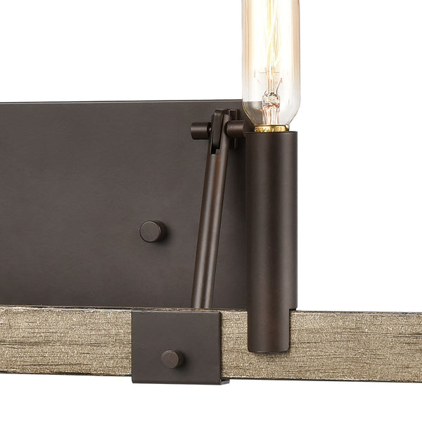 Atlas Transitions Vanity Light Fixture - Farmhouse Style with Warm Accents for Elegant Bathroom Illumination Oil Rubbed Bronze 32'' WL11460-BZ