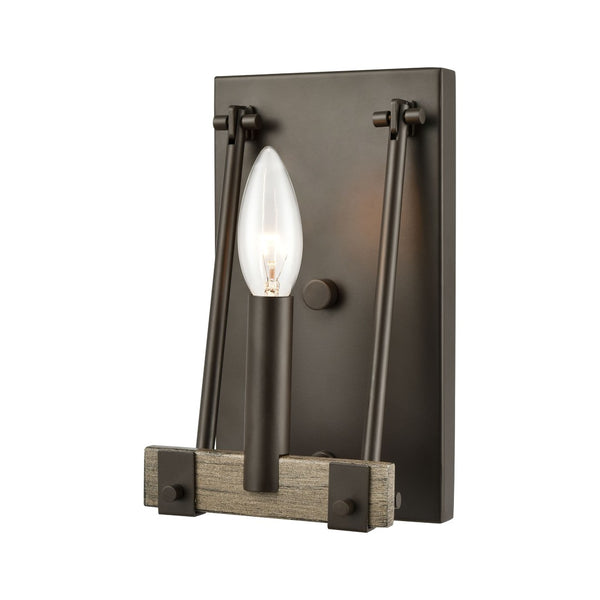 Atlas Transitions Vanity Light Fixture - Farmhouse Style with Warm Accents for Elegant Bathroom Illumination Oil Rubbed Bronze 5'' WL11461-BZ