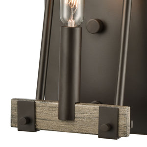 Atlas Transitions Vanity Light Fixture - Farmhouse Style with Warm Accents for Elegant Bathroom Illumination Oil Rubbed Bronze 5'' WL11461-BZ