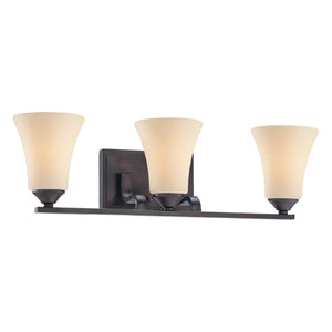 Atlas Treme 3-Light Vanity Light Fixture - Transitional Design with Opaque Glass Shades for Elegant Illumination Espresso 23'' WL11462-BN