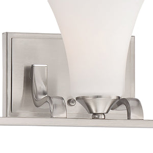 Atlas Treme 3-Light Vanity Light Fixture - Transitional Design with Opaque Glass Shades for Elegant Illumination Brushed Nickel 23'' WL11462-NK