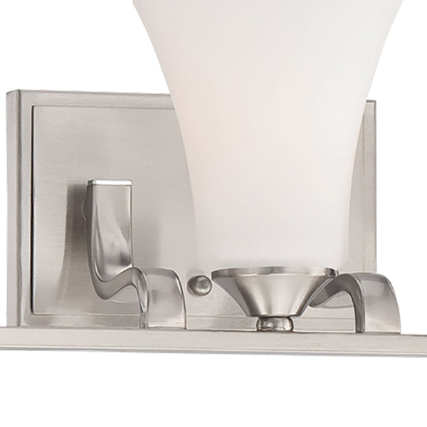 Atlas Treme 3-Light Vanity Light Fixture - Transitional Design with Opaque Glass Shades for Elegant Illumination Brushed Nickel 23'' WL11462-NK