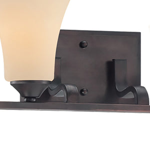Atlas Treme 3-Light Vanity Light Fixture - Transitional Design with Opaque Glass Shades for Elegant Illumination Espresso 32'' WL11463-BN