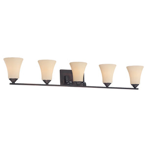 Atlas Treme 3-Light Vanity Light Fixture - Transitional Design with Opaque Glass Shades for Elegant Illumination Espresso 41'' WL11464-BN