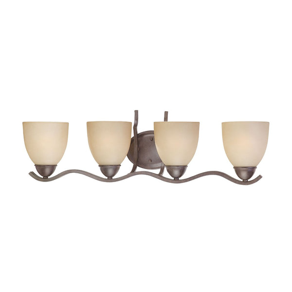 Atlas Triton Elegant 3-Light Wall Lamp with Bell Glass Shades for Timeless Ambiance in Any Space Sable Bronze 29'' WL11469-BZ