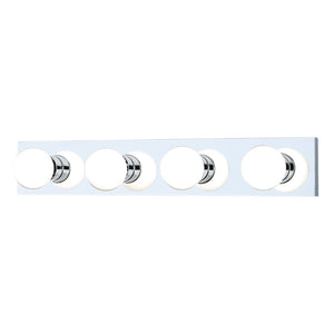 Atlas Vanity Strips 4-Light Retro Orb-Bulb Vanity Fixture for Glamorous Bathroom Illumination and Style Chrome WL11472-CH