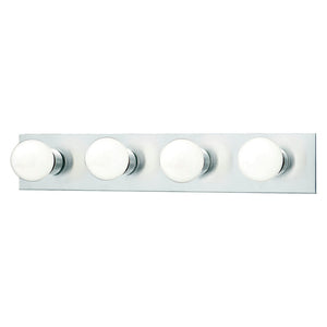 Atlas Vanity Strips 4-Light Retro Orb-Bulb Vanity Fixture for Glamorous Bathroom Illumination and Style Brushed Nickel WL11472-NK