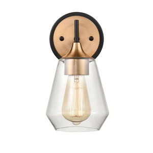 Atlas Villette 6" Wide Retro-Modern 1-Light Vanity Light in Satin Brass – Elegant Task Lighting Fixture WL11473-BS