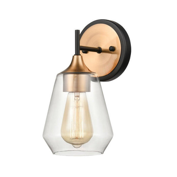 Atlas Villette 6" Wide Retro-Modern 1-Light Vanity Light in Satin Brass – Elegant Task Lighting Fixture WL11473-BS