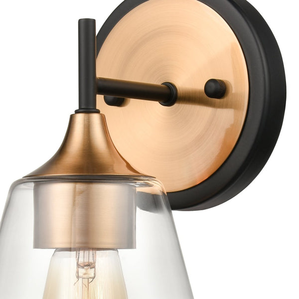 Atlas Villette 6" Wide Retro-Modern 1-Light Vanity Light in Satin Brass – Elegant Task Lighting Fixture WL11473-BS