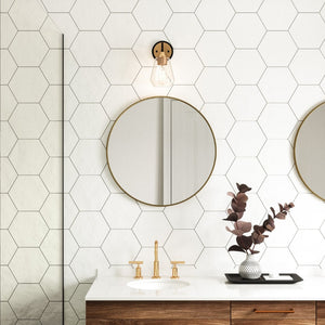 Atlas Villette 6" Wide Retro-Modern 1-Light Vanity Light in Satin Brass – Elegant Task Lighting Fixture WL11473-BS