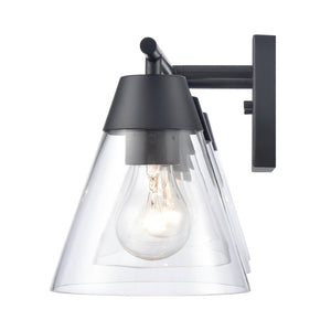 Atlas Vivica Modern 3-Light Vanity Light Fixture with Stylish Cone Shades for Contemporary Bathrooms Matte Black WL11474-BK