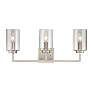 Atlas West End 2-Light Vanity Light Fixture - Elegant Transitional Design for Modern Bathrooms & Hallways Brushed Nickel 23'' WL11476-NK