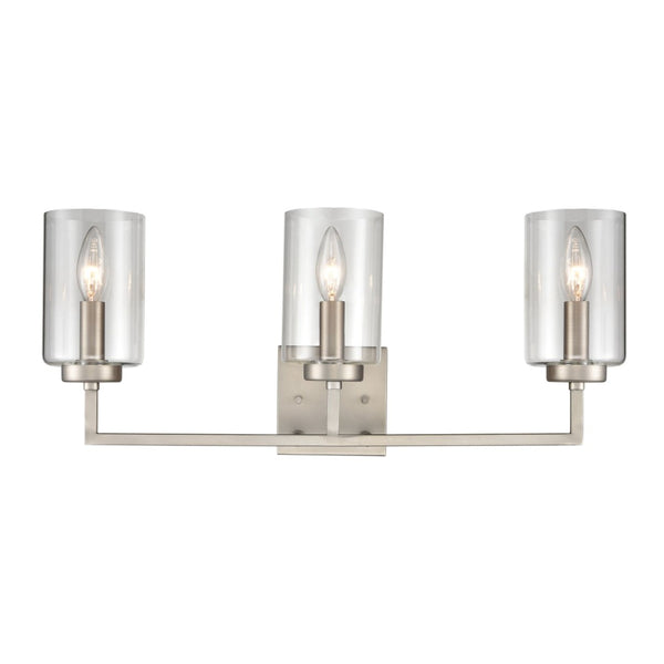 Atlas West End 2-Light Vanity Light Fixture - Elegant Transitional Design for Modern Bathrooms & Hallways Brushed Nickel 23'' WL11476-NK