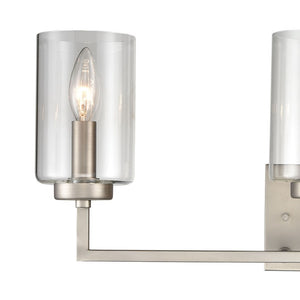 Atlas West End 2-Light Vanity Light Fixture - Elegant Transitional Design for Modern Bathrooms & Hallways Brushed Nickel 23'' WL11476-NK
