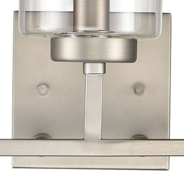 Atlas West End 2-Light Vanity Light Fixture - Elegant Transitional Design for Modern Bathrooms & Hallways Brushed Nickel 23'' WL11476-NK